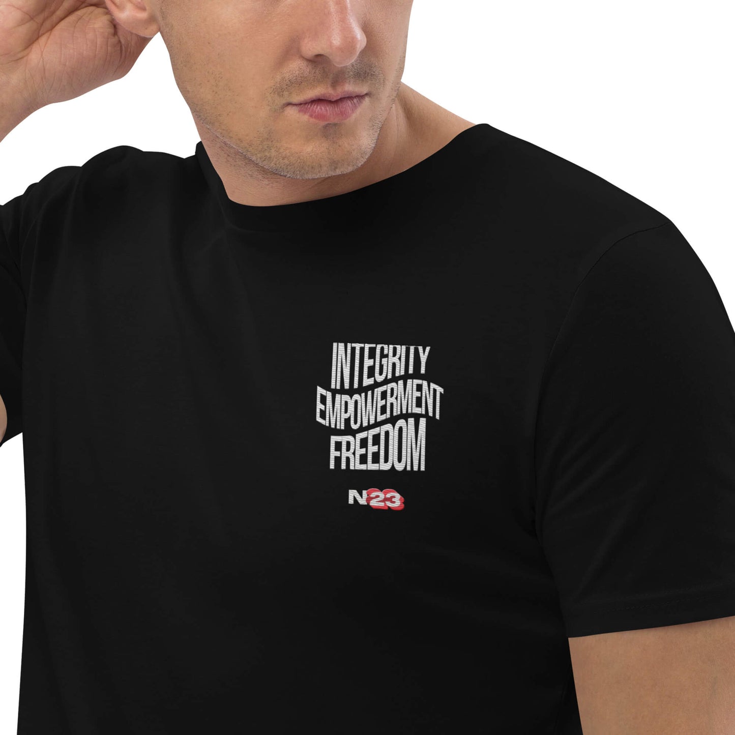 Men's Shirt - Integrity, Empowerment, Freedom - Embroidered