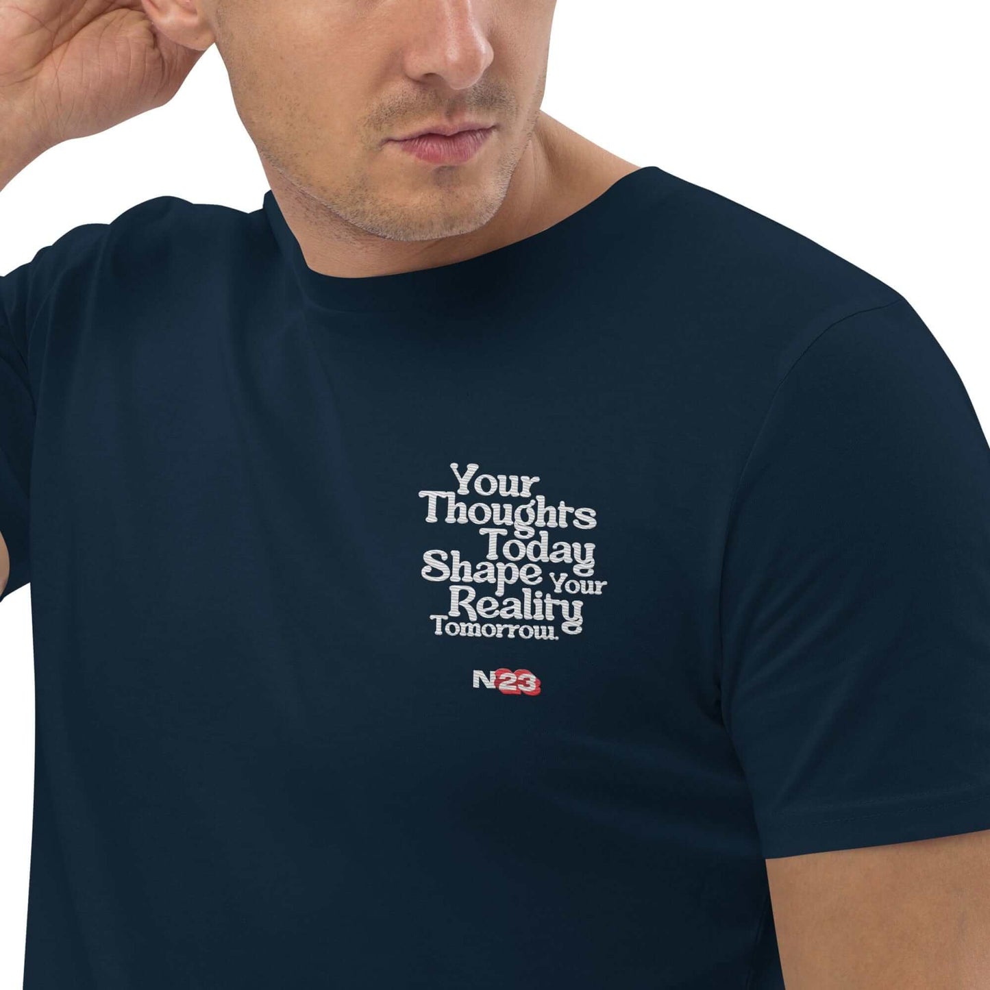 Men's Shirt - Your thoughts today shaper your reality tomorrow - Embroidered